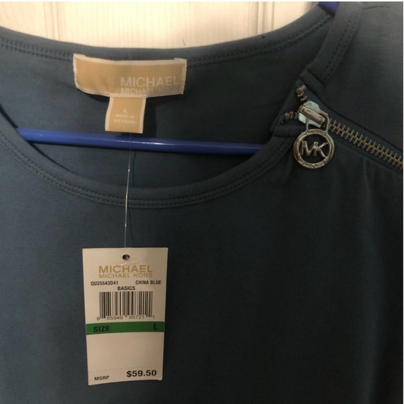 Michael Kors Ruched Zipper Shirt - Picture 10 of 12